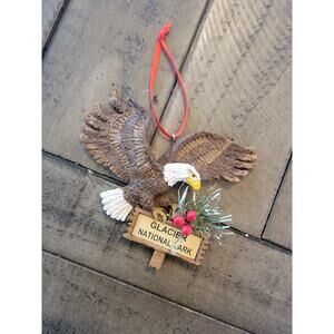 Glacier National Park Bald Eagle Christmas Ornament